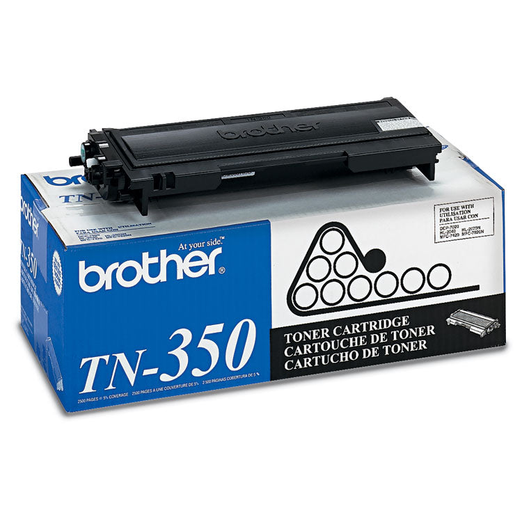 Brother TN350 Toner, 2,500 Page-Yield, Black (BRTTN350)