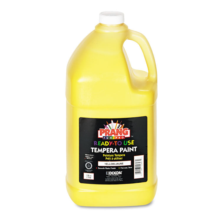 Prang? Ready-to-Use Tempera Paint, Yellow, 1 gal Bottle (DIX22803)