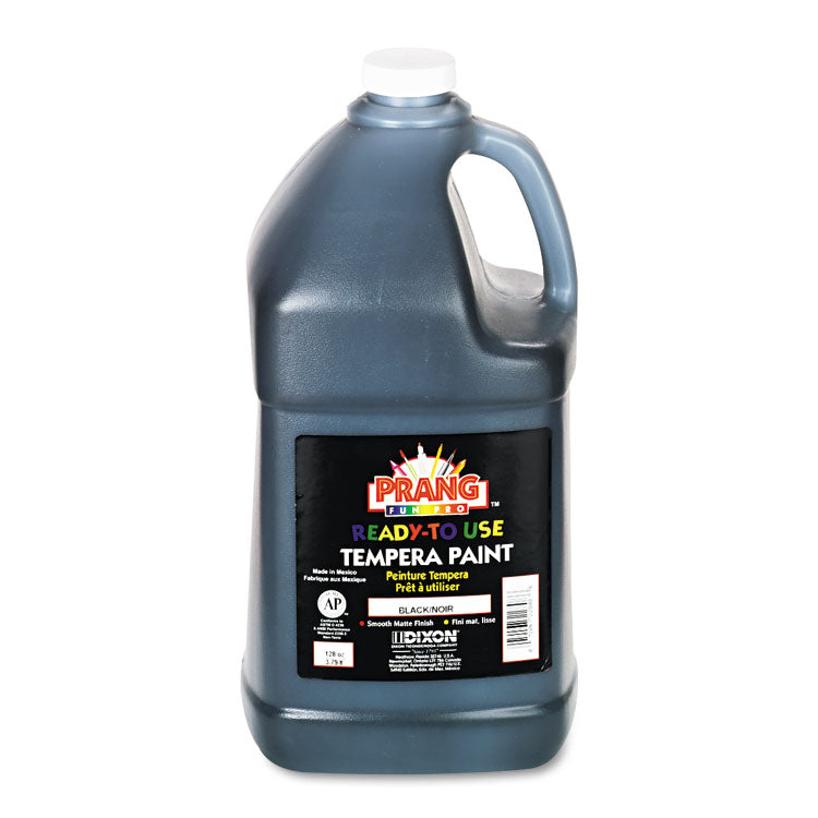 Prang? Ready-to-Use Tempera Paint, Black, 1 gal Bottle (DIX22808)