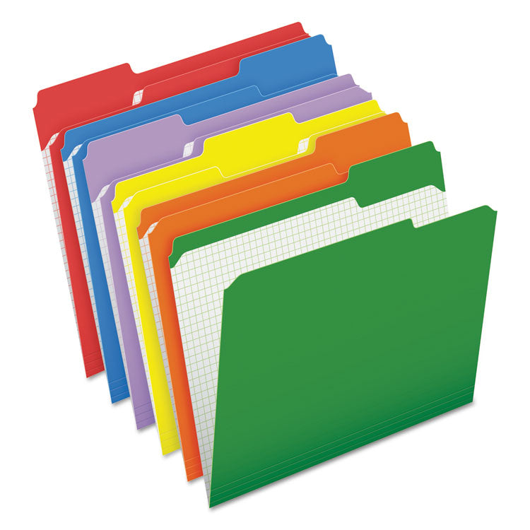 Pendaflex? Double-Ply Reinforced Top Tab Colored File Folders, 1/3-Cut Tabs: Assorted, Letter, 0.75