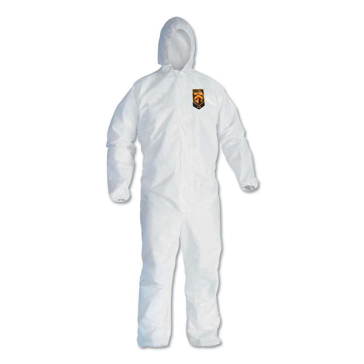 KleenGuard? A40 Elastic-Cuff, Ankle, Hooded Coveralls, 3X-Large, White, 25/Carton (KCC44326)
