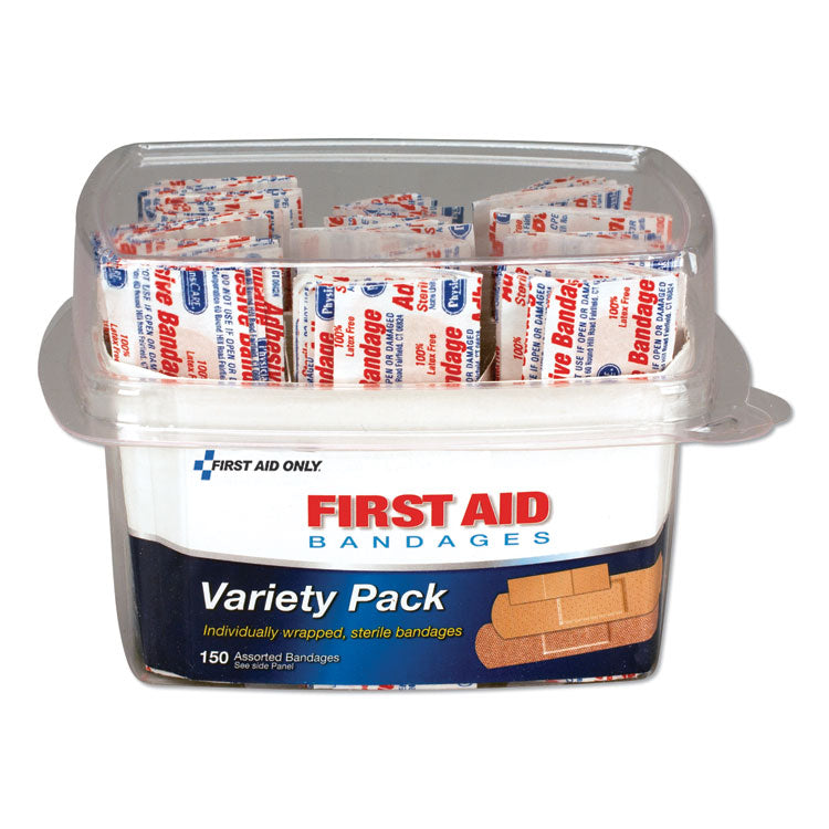 PhysiciansCare? by First Aid Only? First Aid Bandages, Assorted, 150 Pieces/Kit (FAO90095)