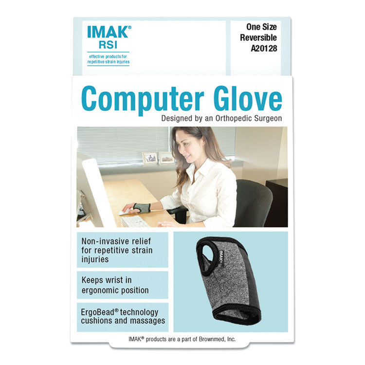 IMAK? RSI Computer Glove, Fits Left Hand/Right Hand, Black (IMA20128)
