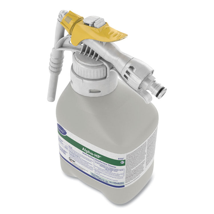 Diversey? Alpha-HP Multi-Surface Disinfectant Cleaner, Citrus Scent, 1.5 L RTD Spray Bottle, 2/Carton (DVO5549254)