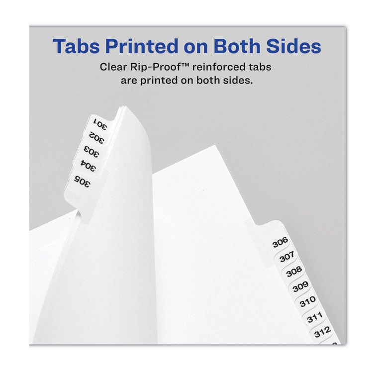 Avery? Preprinted Legal Exhibit Side Tab Index Dividers, Avery Style, 25-Tab, 201 to 225, 11 x 8.5, White, 1 Set, (1338) (AVE01338)