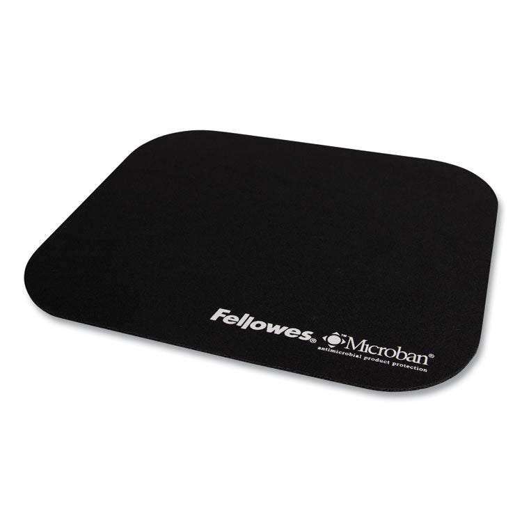 Fellowes? Mouse Pad with Microban Protection, 9 x 8, Black (FEL5933901)