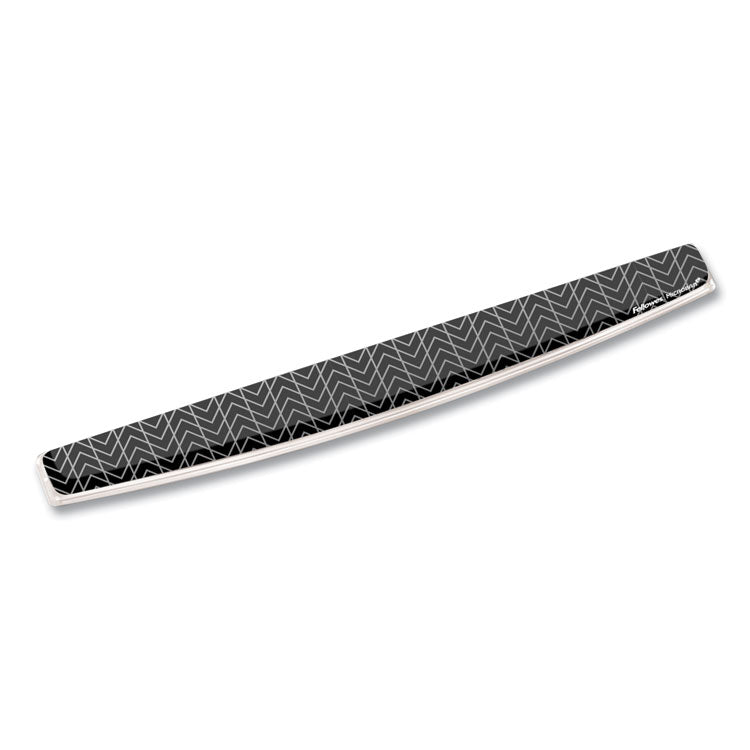 Fellowes? Photo Gel Keyboard Wrist Rest with Microban Protection, 18.5 x 2.31, Chevron Design (FEL9550001)