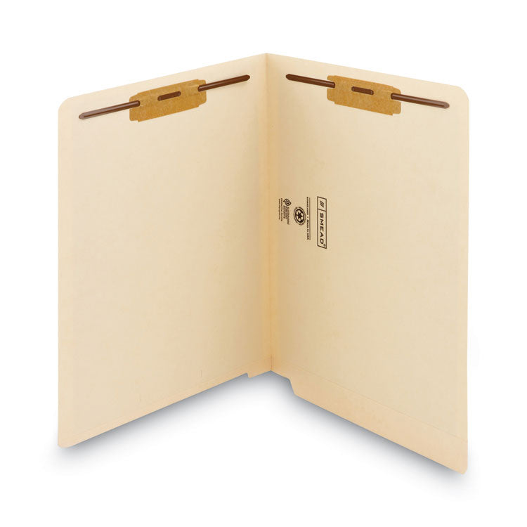 Smead? Reinforced End Tab Fastener Folders, Antimicrobial Protection, 0.75