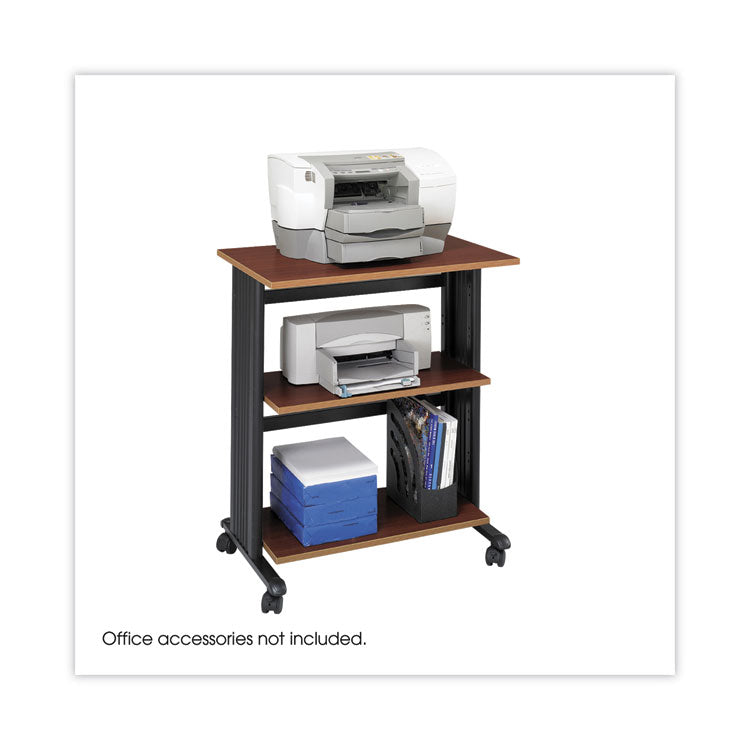 Safco? Muv Three Level Machine Cart/Printer Stand, Engineered Wood, 3 Shelves, 29.5