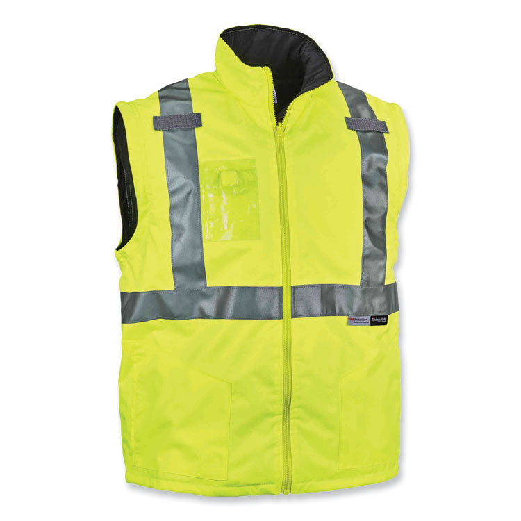 ergodyne? GloWear 8287 Class 2 Hi-Vis Jacket with Removable Sleeves, 4X-Large, Lime, Ships in 1-3 Business Days (EGO25498)