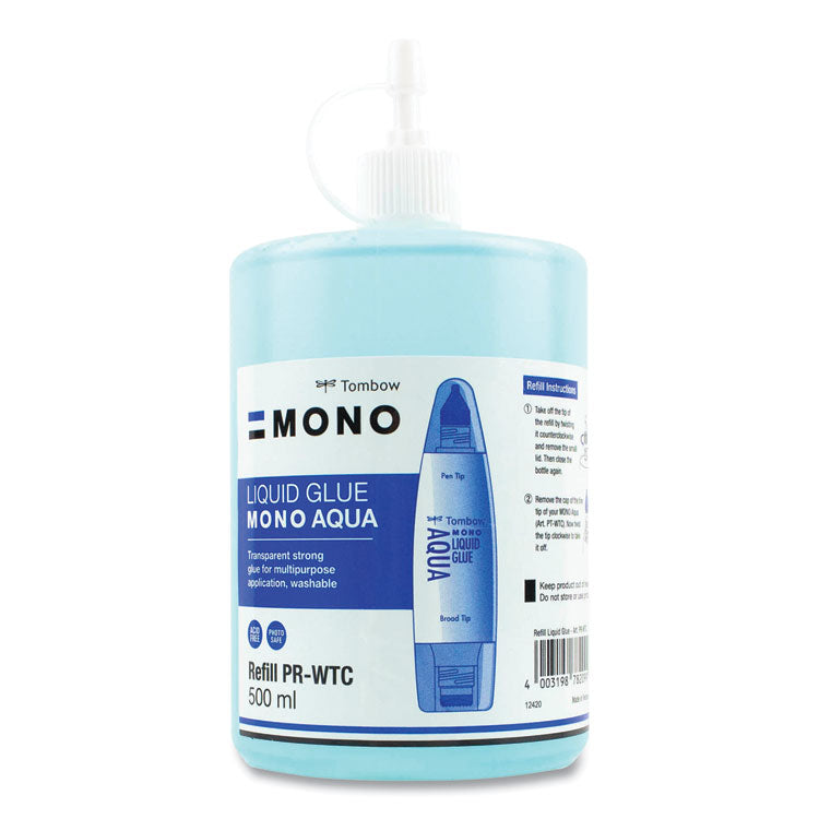 Tombow? Mono? Aqua Liquid Glue Refill, 500 mL, Dries Clear (TOM52181)