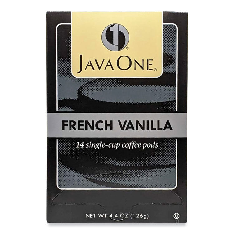 Java One? Coffee Pods, French Vanilla, Single Cup, 14/Box (JAV70400)