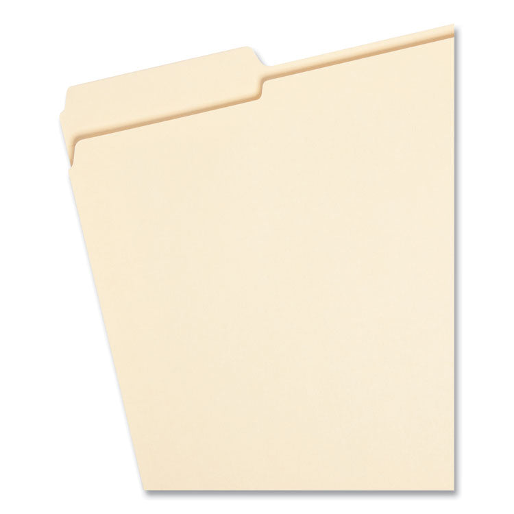 Smead? 100% Recycled Reinforced Top Tab File Folders, 1/3-Cut Tabs: Assorted, Letter Size, 0.75