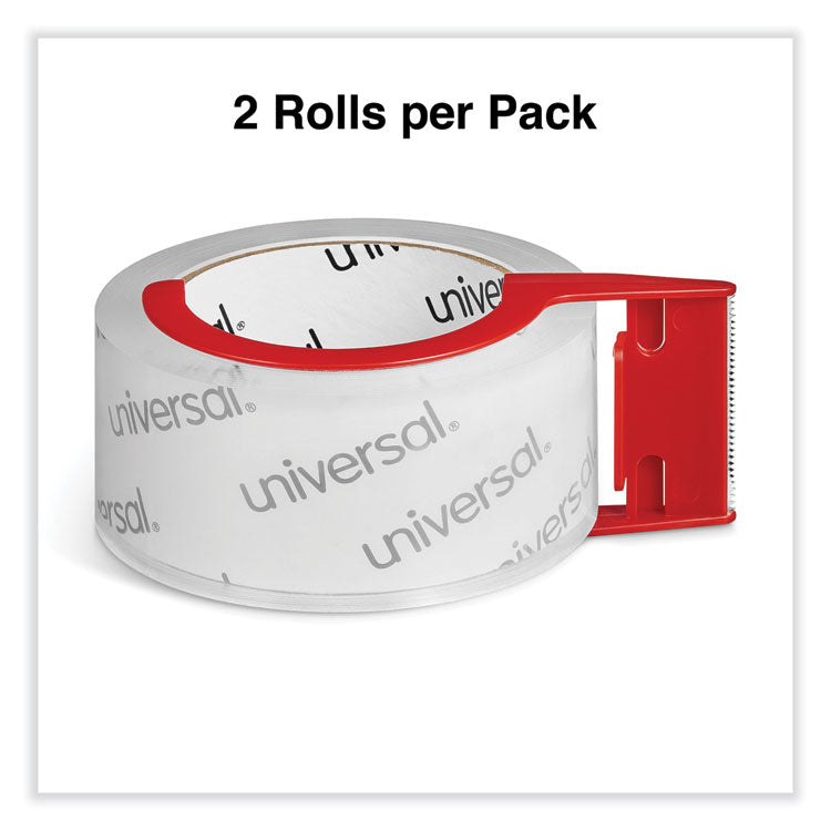 Universal? Heavy-Duty Acrylic Box Sealing Tape with Dispenser, 3