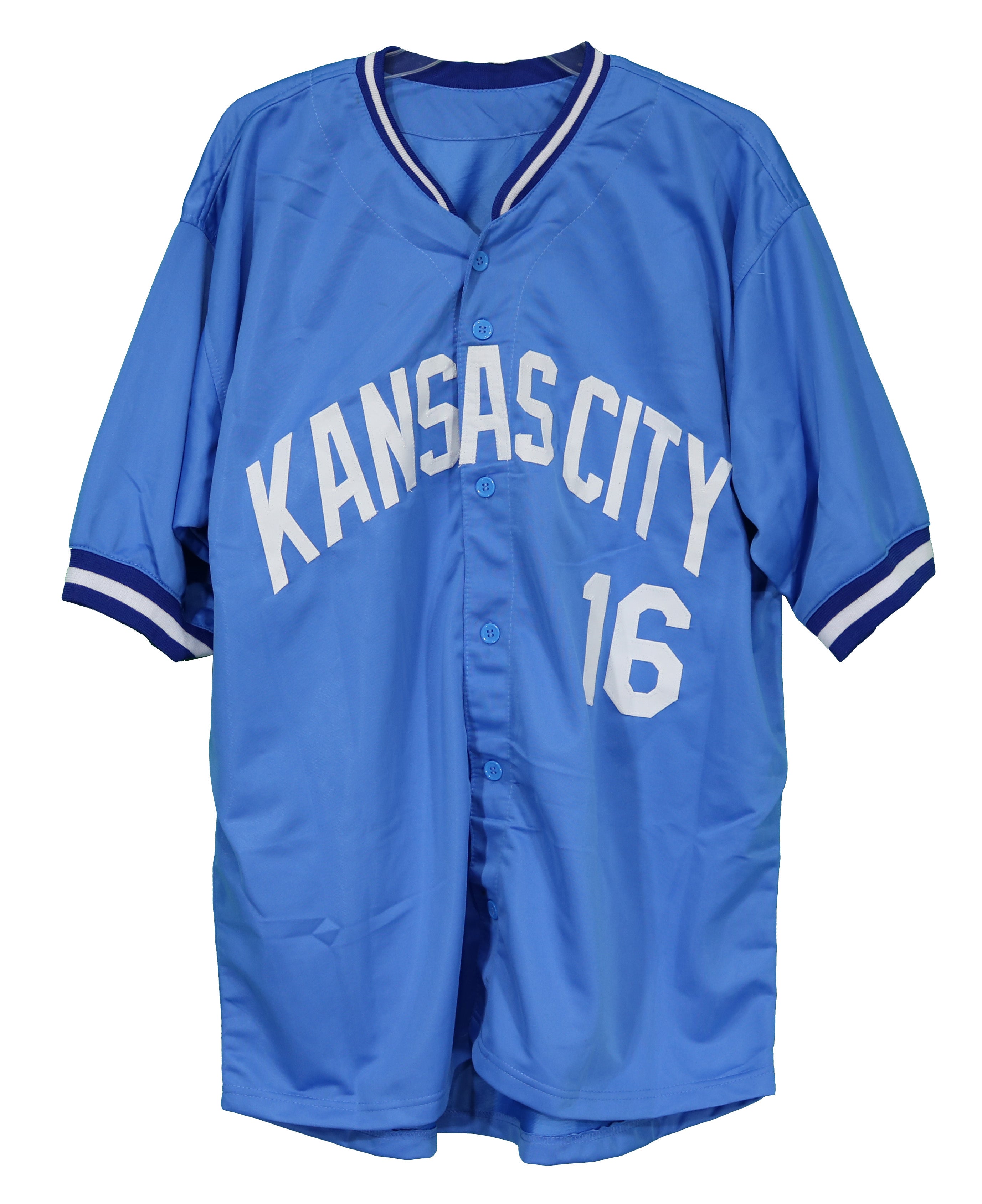 Bo Jackson Kansas City Royals Signed Autographed Blue #16 Custom Jersey JSA Witnessed COA