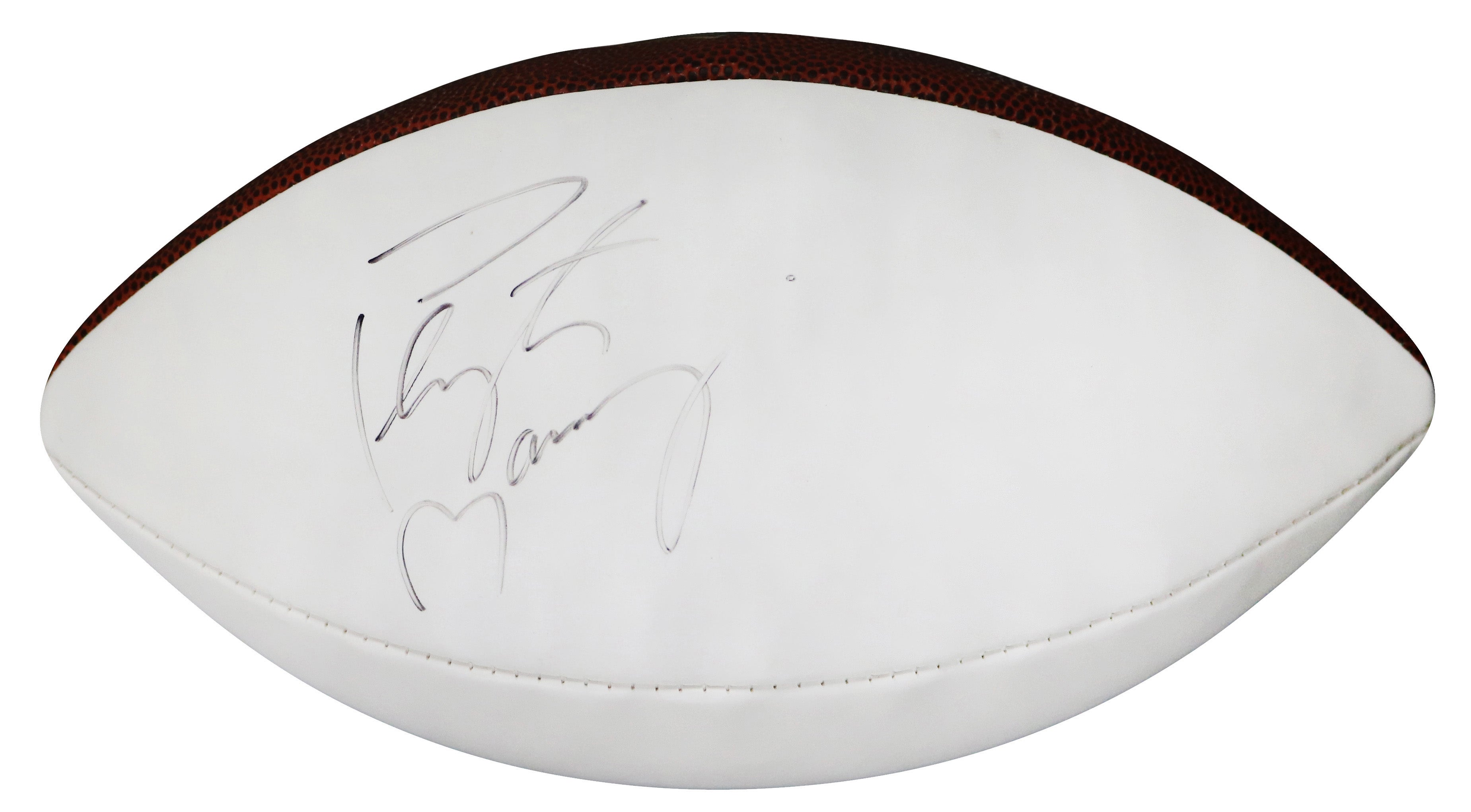 Peyton Manning Denver Broncos Signed Autographed White Panel Wilson Football