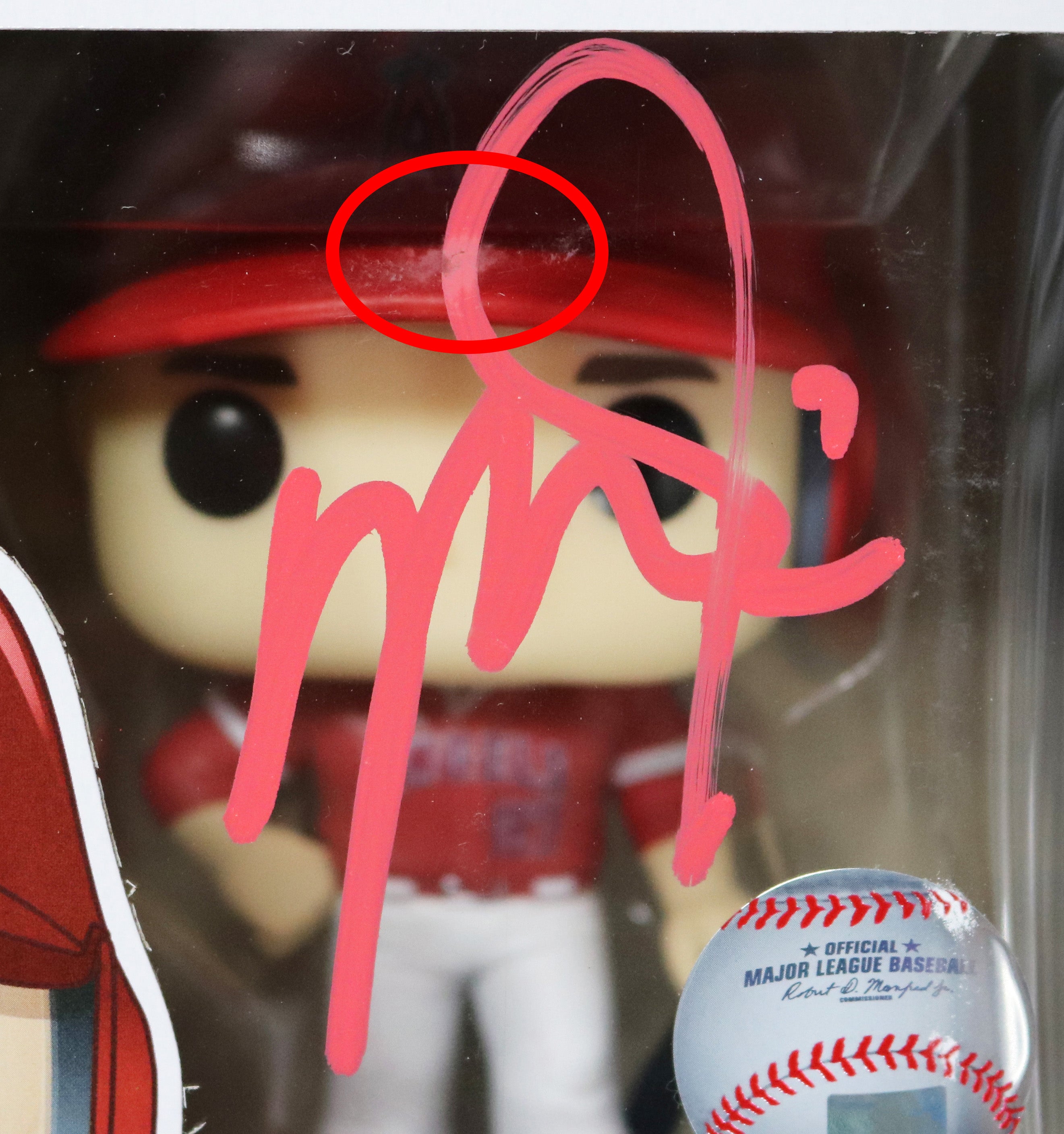 Mike Trout Los Angeles Angels Signed Autographed MLB FUNKO POP #08 Vinyl Figure Global COA - SMUDGED SIGNATURE