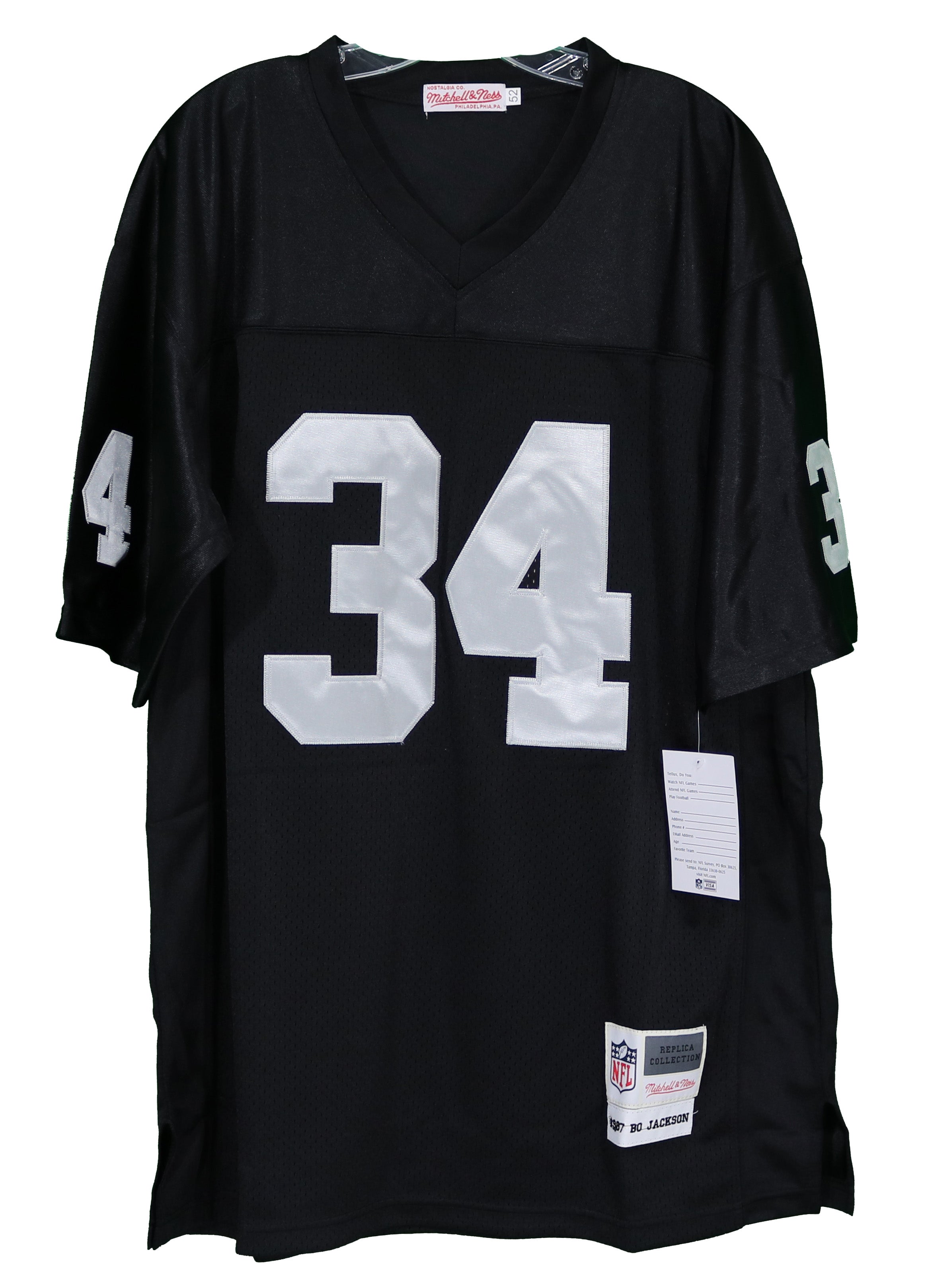 Bo Jackson Oakland Raiders Signed Autographed Black #34 Jersey PAAS COA