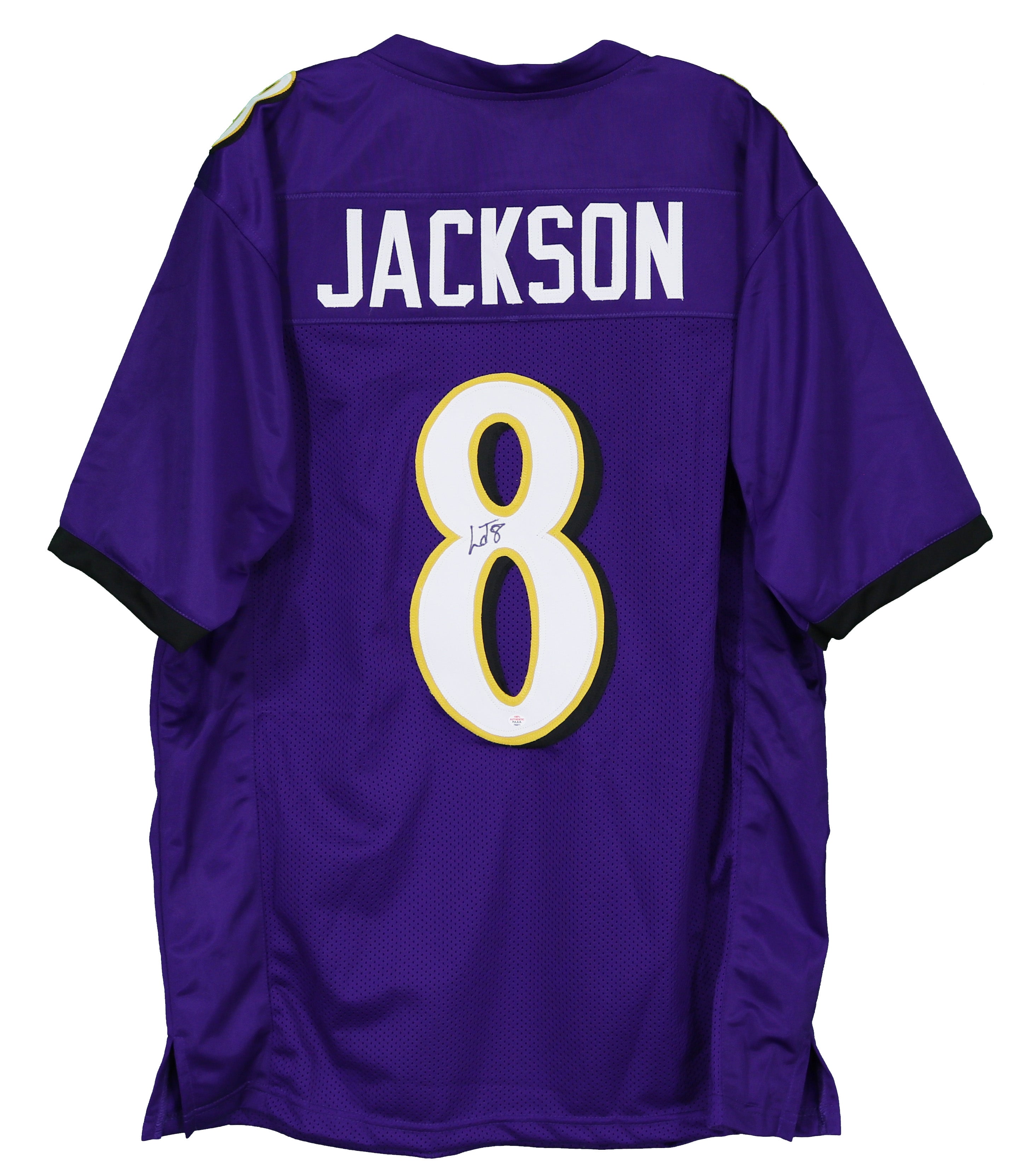 Lamar Jackson Baltimore Ravens Signed Autographed Purple #8 Custom Jersey PAAS COA