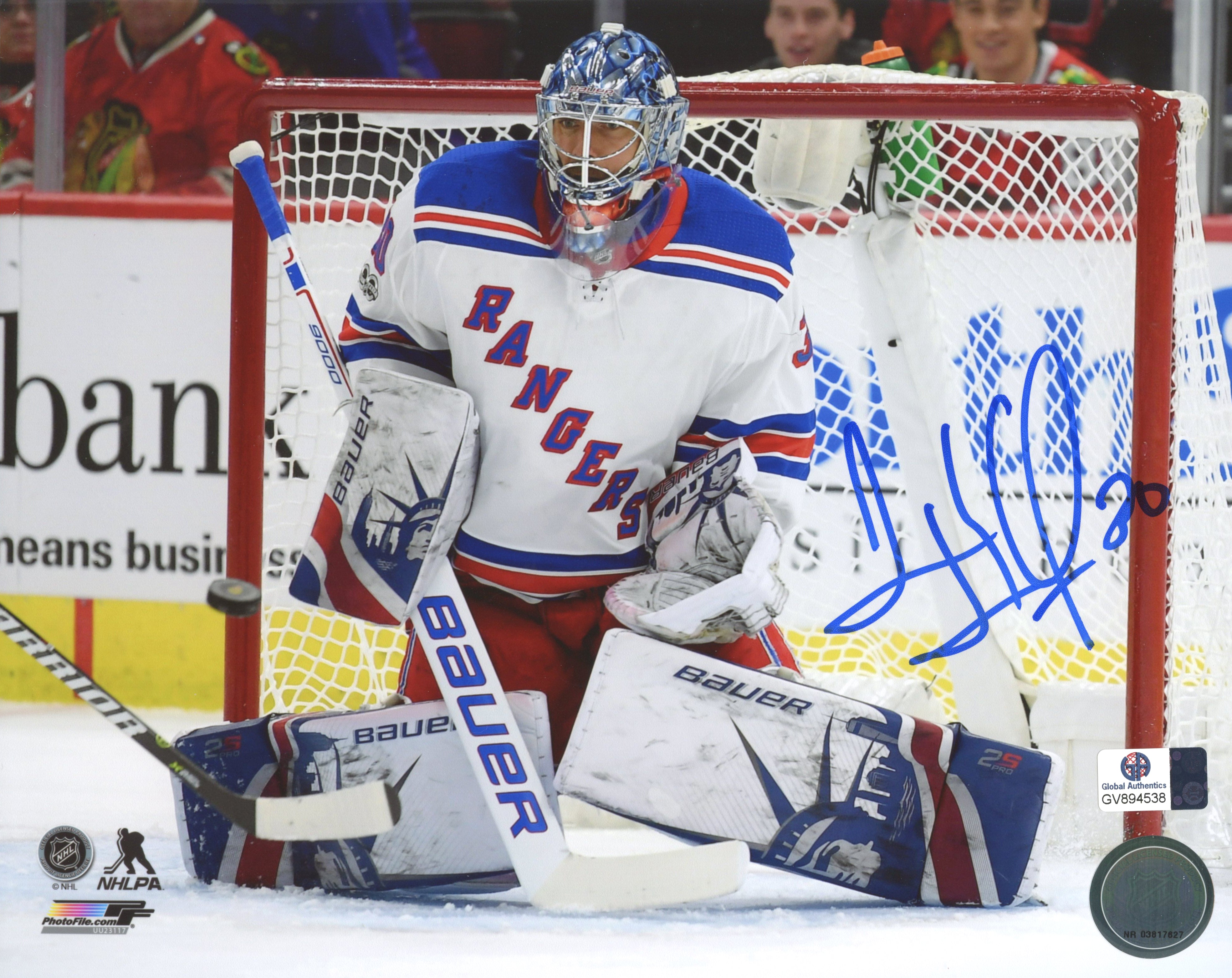 Henrik Lundqvist New York Rangers Signed Autographed 8