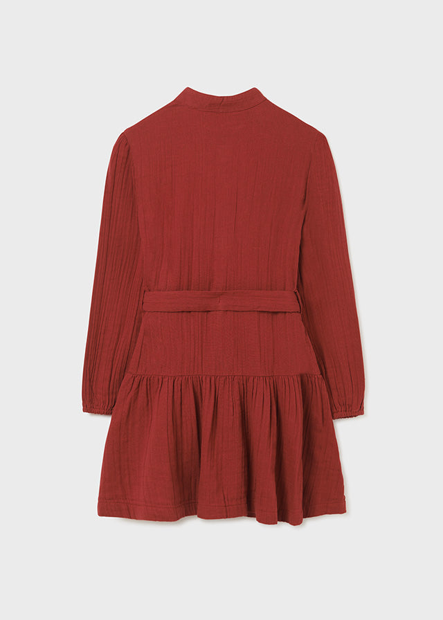 Maroon Embroidered Dress