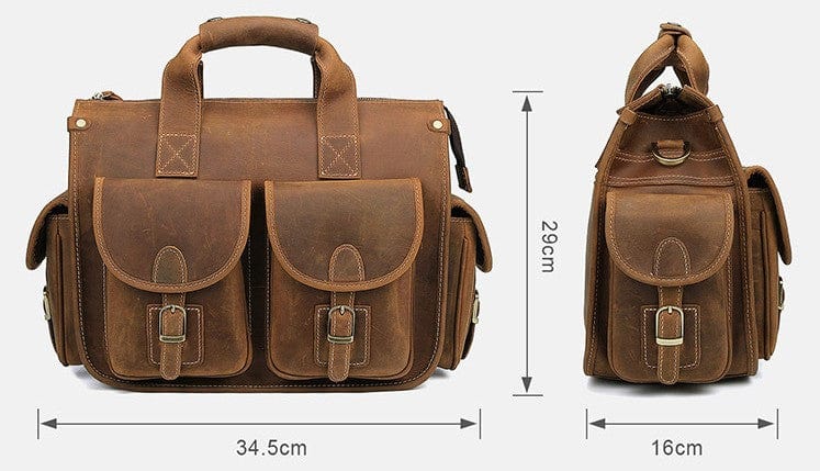 13-Zoll-Laptoptasche aus Leder für Damen