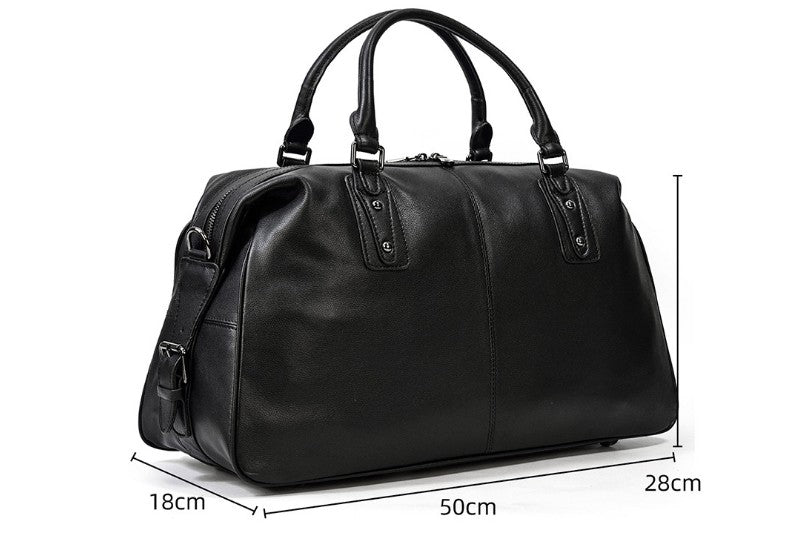 back leather luggage weekender bag travel duffel