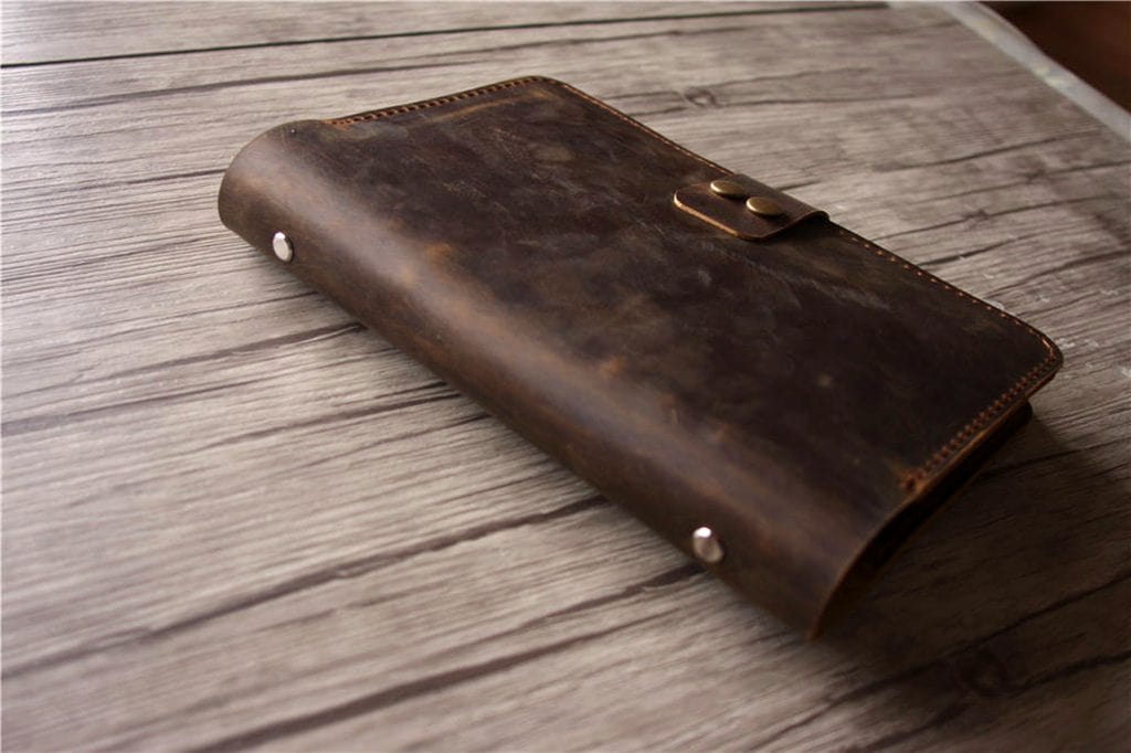 custom leather refillable planner