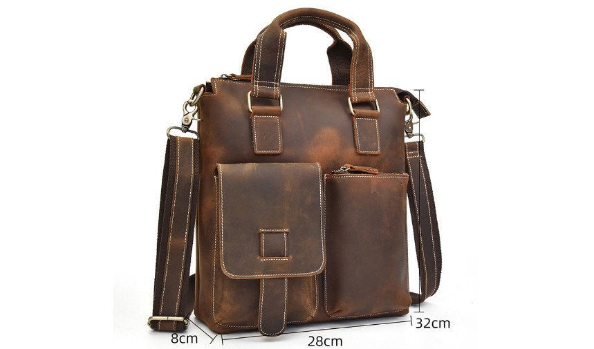  Men leather bag shoulder bag genuine leather briefcase