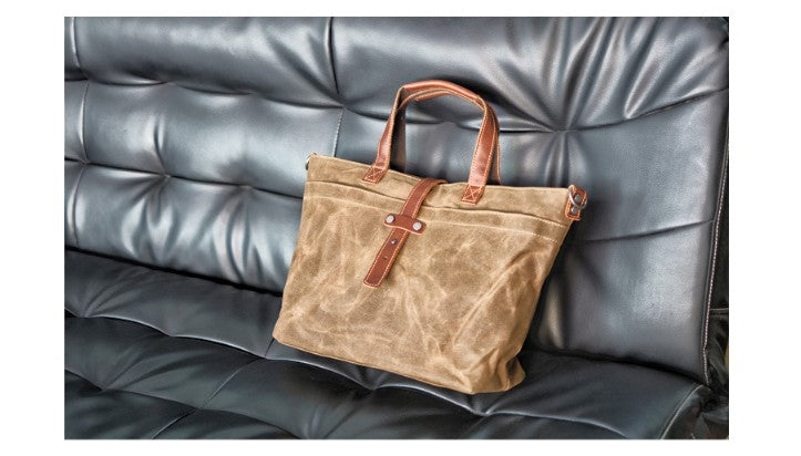 canvas leather handbag tote womens
