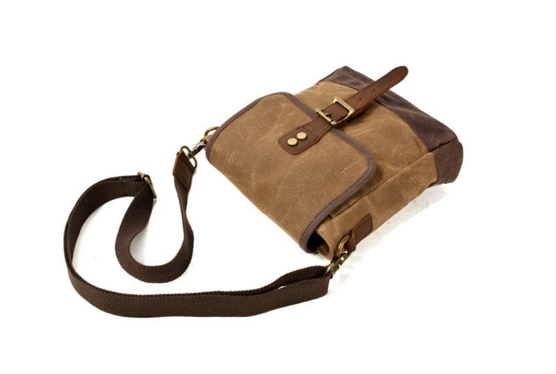 waxed canvas messenger bag