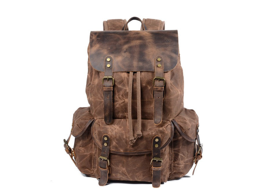 designer waxed canvas backpack purse bag