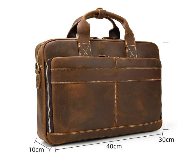 handmade leather messenger bag for laptop