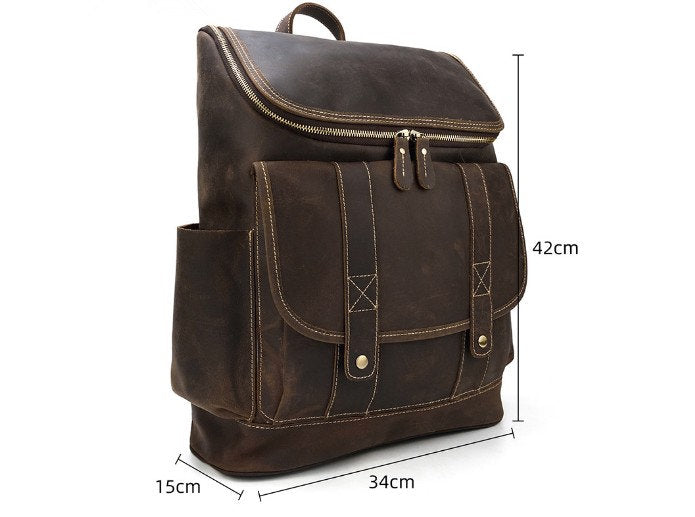 brown leather briefcase backpack purse