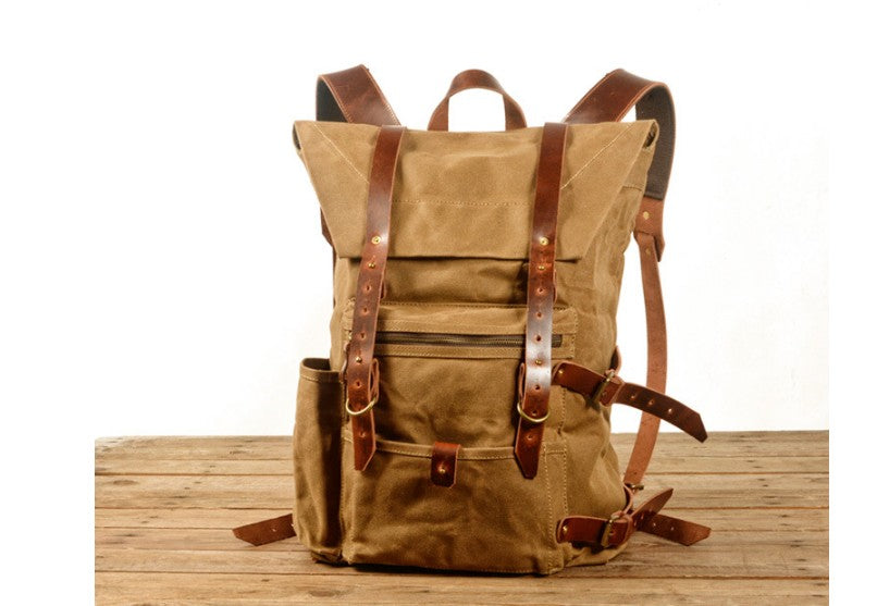 handmade canvas laptop backpack rucksack