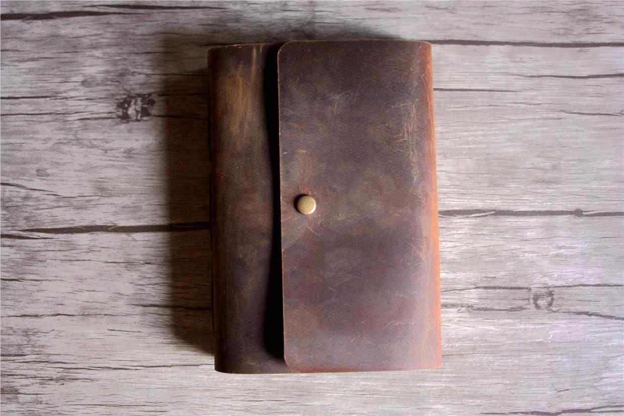 Brown Leather Guest Check Books