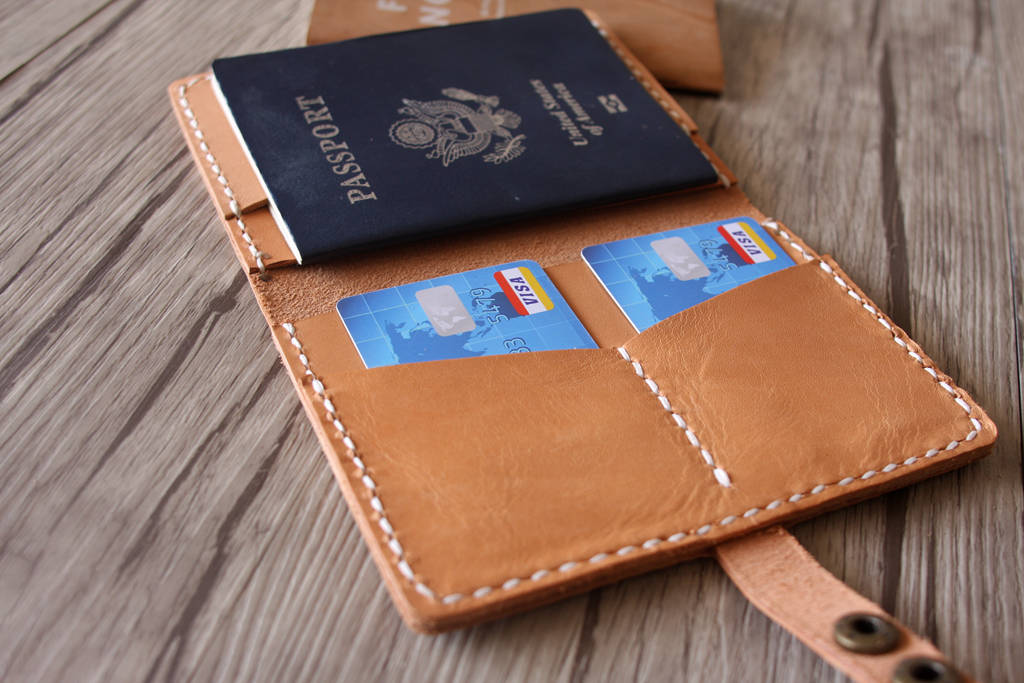 Personalised Passport Holder Buffalo Leather Passport Cover -  Canada