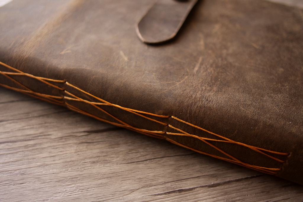 Leather Rustic Wedding Guest Book