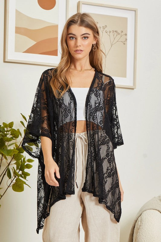 Andree Full Lace Short Kimono