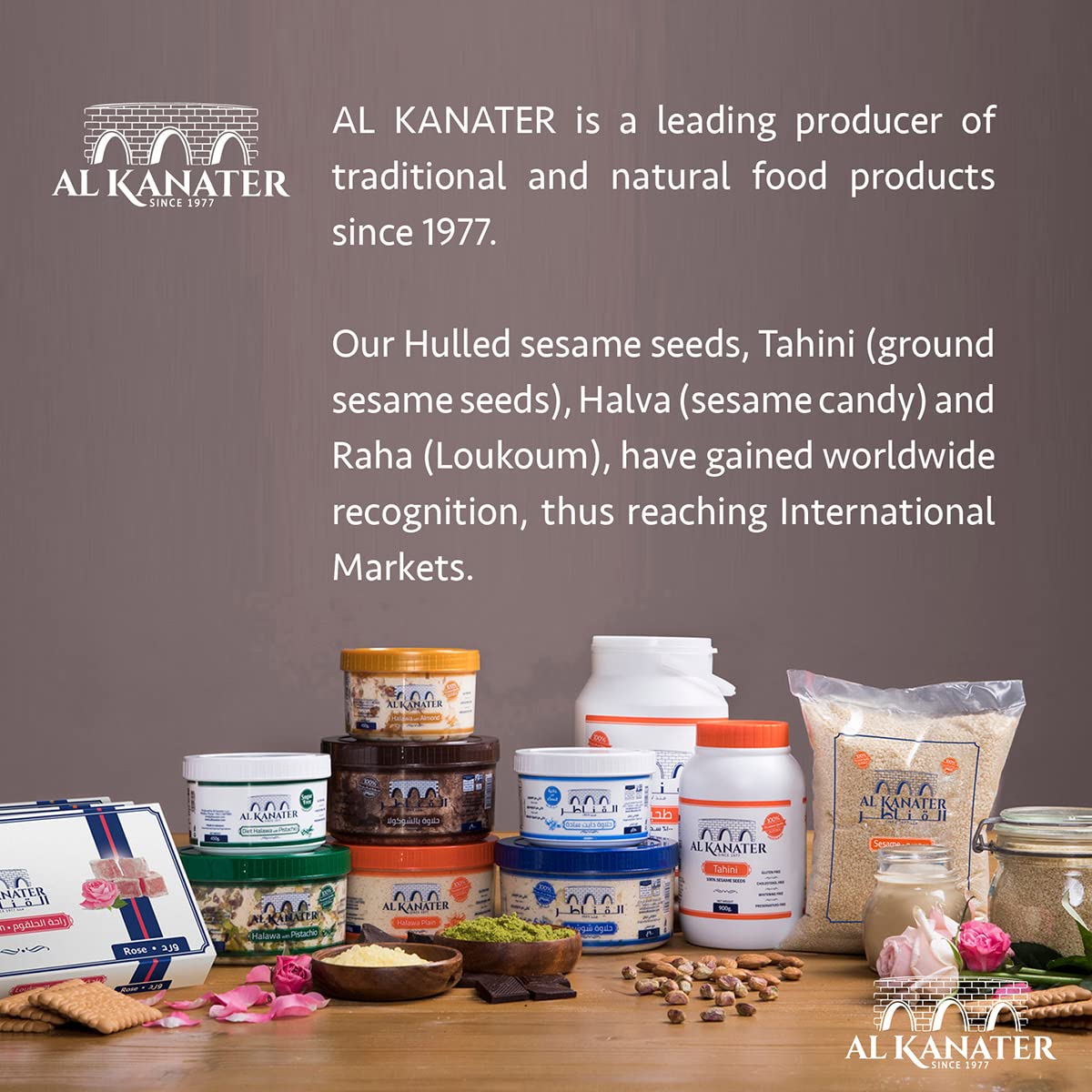 Al Kanater 100% Sesame Seeds Tahini 2 lb (32 oz)