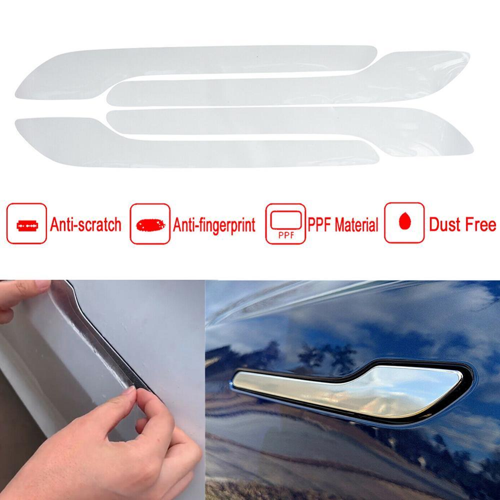 For Tesla Model 3 Car Door Handle Decal Anti Scratch Protection Strip Invisible Car Stickers Paint Protection Film Accessories