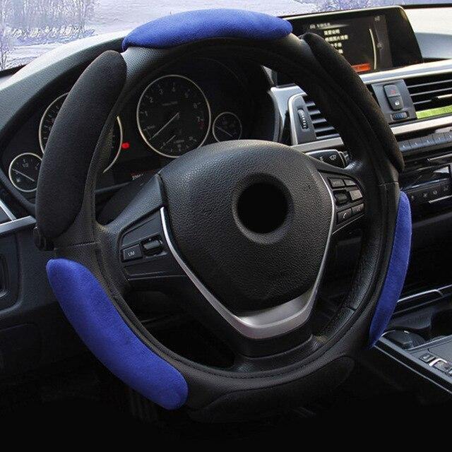 Universal Steering wheel cover Auto Inner Non-slip Flocking Cloth Cushion