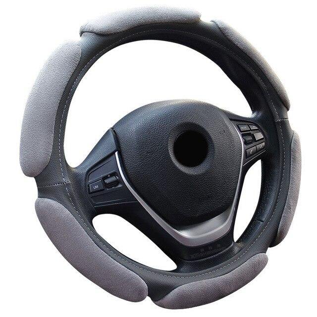 Universal Steering wheel cover Auto Inner Non-slip Flocking Cloth Cushion