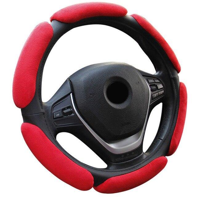 Universal Steering wheel cover Auto Inner Non-slip Flocking Cloth Cushion