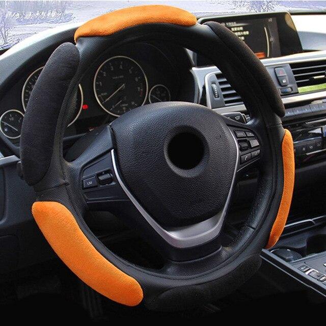 Universal Steering wheel cover Auto Inner Non-slip Flocking Cloth Cushion