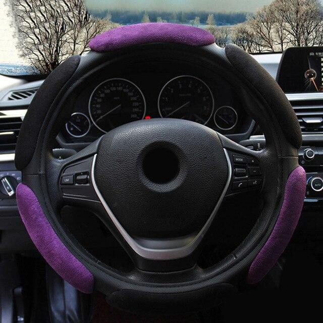 Universal Steering wheel cover Auto Inner Non-slip Flocking Cloth Cushion