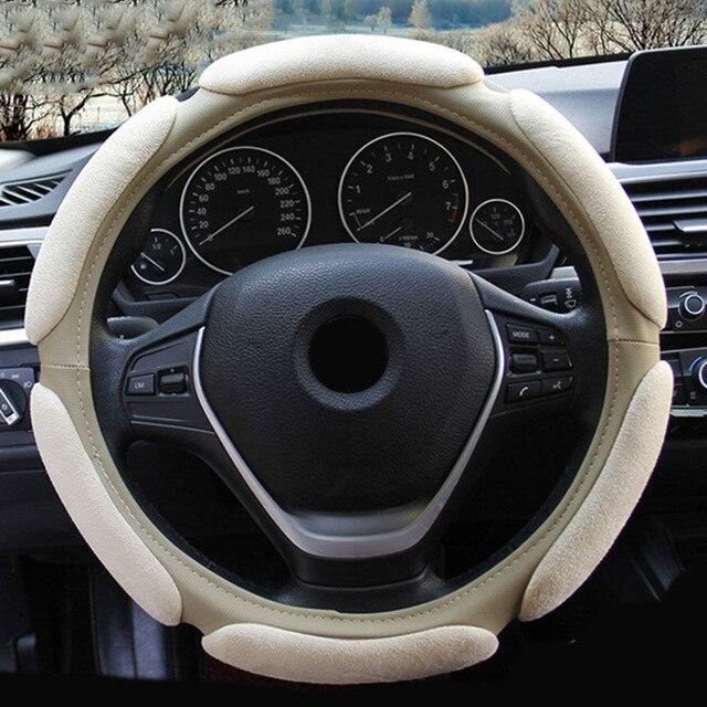 Universal Steering wheel cover Auto Inner Non-slip Flocking Cloth Cushion