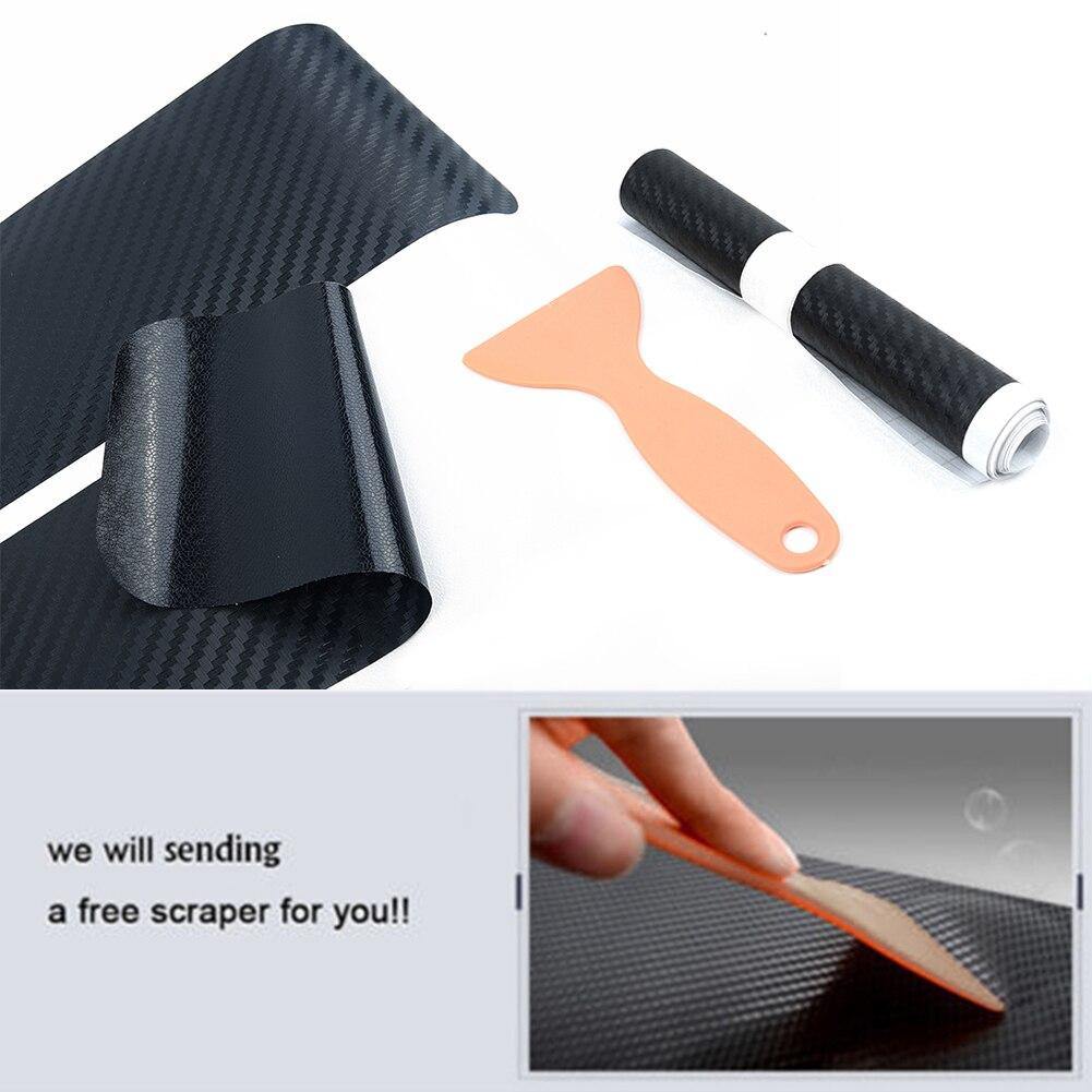 4/5PCS Carbon Fiber Car Door Plate Sill Scuff Cover Anti Scratch Sticker