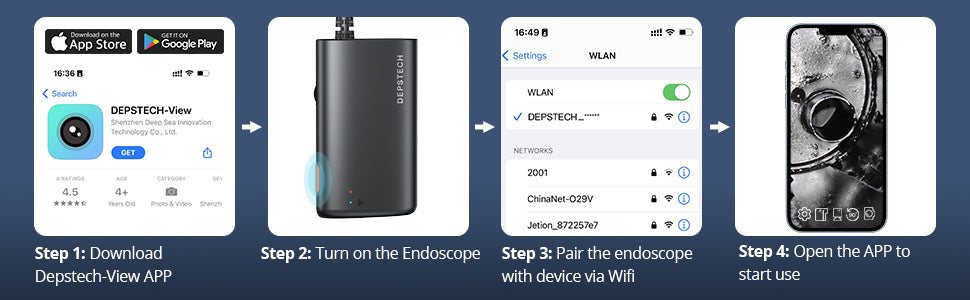 How to connect the depstech App