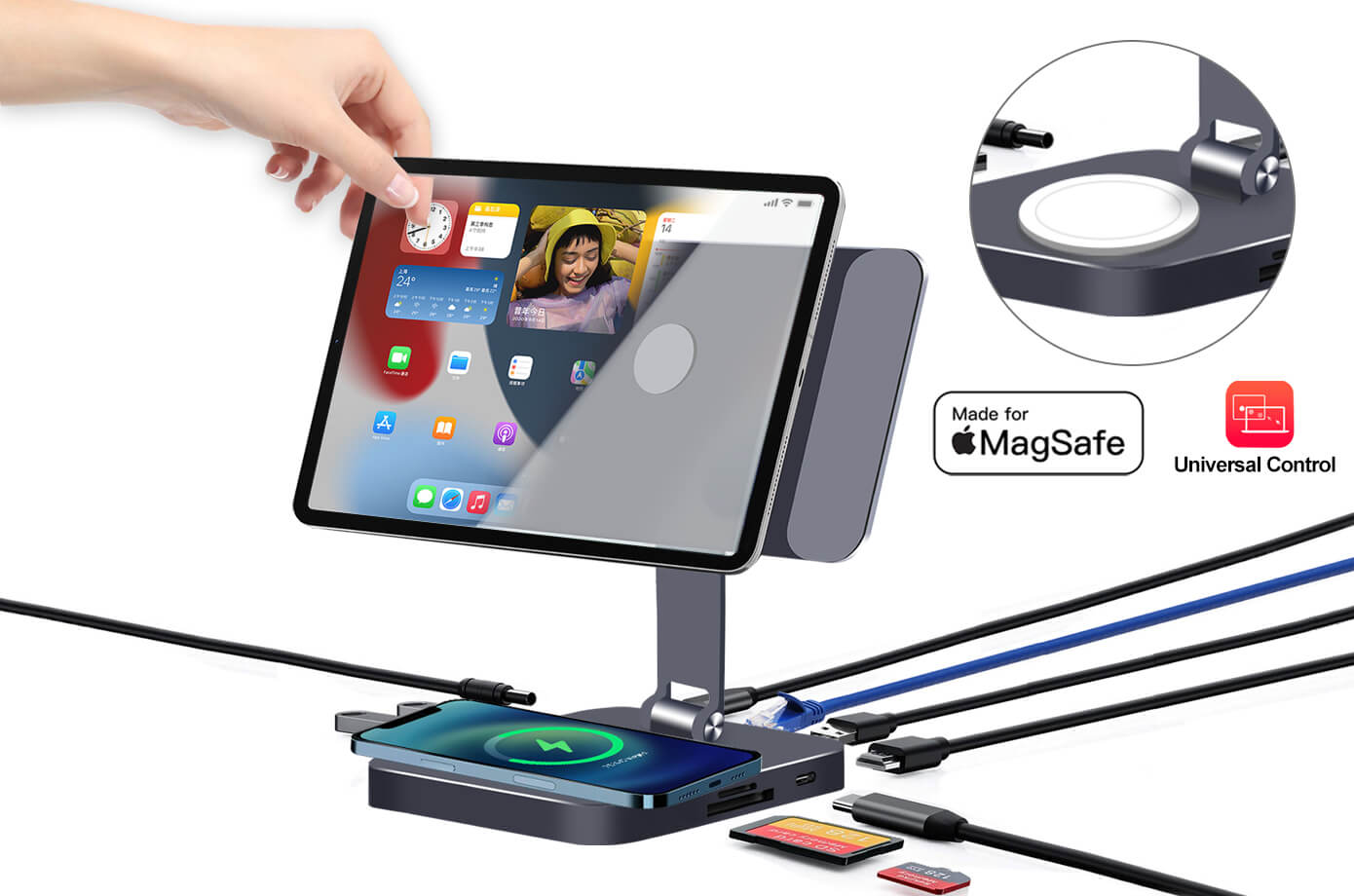 Magfit-M.2 10 in 1 Docking Station & MagSafe Charger -BEST iPad MacBook USB C HUB-1